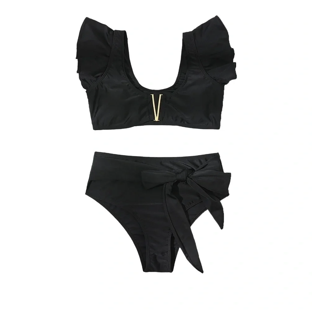NWT 2 Piece Sexy Split Bikini Set Size Large